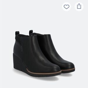 New Dr. Scholl’s Black Wedge Ankle Boots 7.5